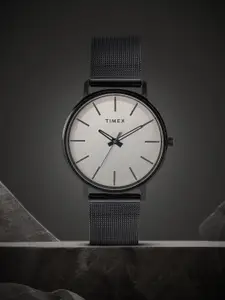 Timex Men Grey Brass Dial & Black Bracelet Straps Analogue Watch TWTG80SMU14