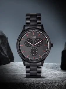 Timex Men Black Dial & Black Bracelet Style Straps Analogue Chronograph Watch TWEG184SMU05