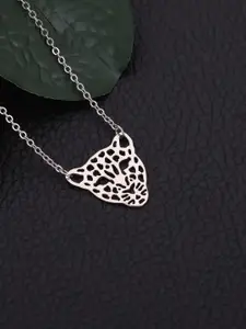 GIVA Silver-Toned Sterling Silver Rhodium-Plated Necklace