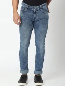 SPYKAR Men Blue Slim Fit Low-Rise Heavy Fade Jeans