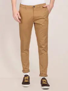 U.S. Polo Assn. U S Polo Assn Men Khaki Solid Slim Fit Corduroy Trousers