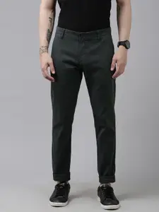 U.S. Polo Assn. Men Solid Trim Fit Casual Trousers