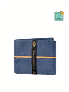 Walrus Men Brown & Blue Two Fold Wallet