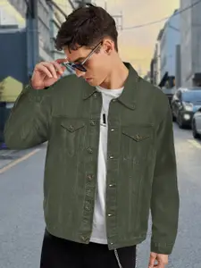 Urbano Fashion Men Regular Fit Washed Full Sleeve Denim Jacket