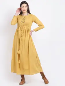 La Zoire Mustard Yellow Maxi Dress