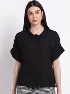 La Zoire Women Black Classic Semiformal Shirt