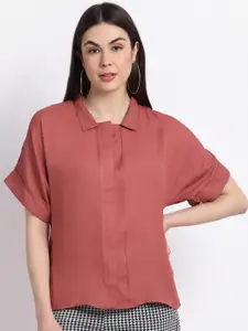 La Zoire Women Pink Classic Semiformal Shirt