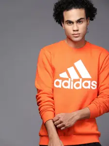 ADIDAS Men Orange BL FL Printed Sweatshirt