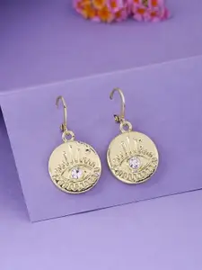 kashwini Gold-Toned Contemporary Drop Earrings