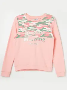 Fame Forever by Lifestyle Girls Peach-Coloured Printed Sweatshirt