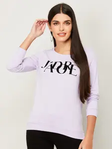 Fame Forever by Lifestyle Women Purple Printed Sweatshirt
