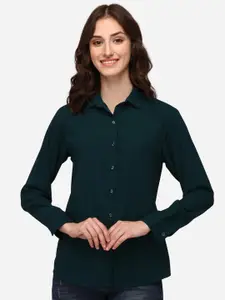 Fbella Women Green Standard Formal Shirt