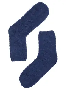 TOFFCRAFT Men Blue Solid Above Ankle-Length Socks