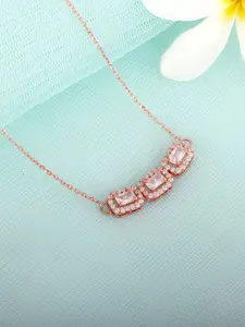 GIVA Rose Gold-Plated Sterling Silver Necklace
