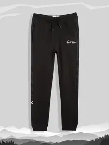 WROGN YOUTH Boys Black Solid Pure Cotton Joggers