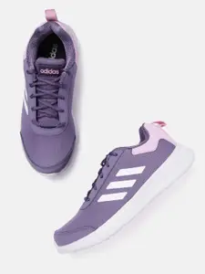 ADIDAS Women Purple Solid Woven Design Glide Ease Running Shoes