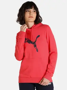 Puma Women Pink Regular Fit Graphic Sweatshirt