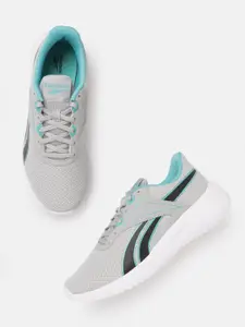 Reebok Men Grey & Sea Green Woven Design Lite 3.0 Running Shoes