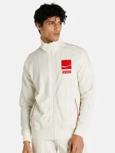Puma X Coca Cola Men White Self-Design Logo Printed Cotton Jackets
