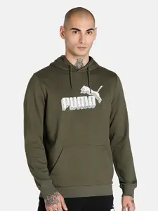 Puma Men Green Graphic Printed Sweatshirt