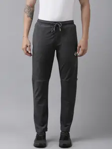 Van Heusen Sport Men Charcoal Grey Solid Pure Cotton Track Pant