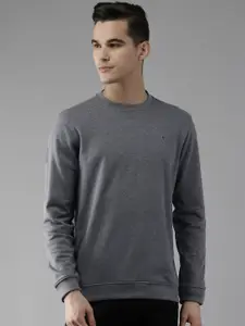 Van Heusen Men Solid Slim Fit Sweatshirt