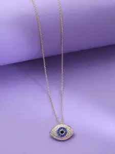 kashwini Gold-Toned & White Brass Gold-Plated Necklace