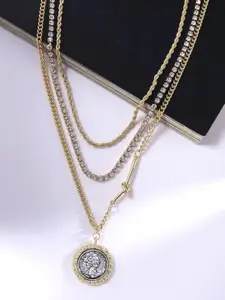 kashwini Gold-Toned & Silver-Toned Brass Gold-Plated Necklace