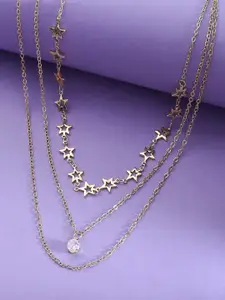 kashwini Gold-Toned & White Brass Gold-Plated Necklace