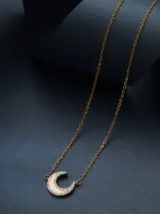 kashwini Gold-Toned & Silver-Toned Brass Gold-Plated Necklace