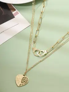 kashwini Gold-Toned Brass Gold-Plated Layered Necklace