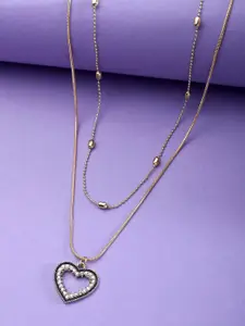 kashwini Black Gold-Plated Layered Necklace