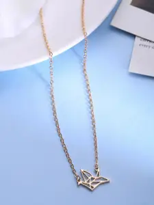 kashwini Rose Gold Brass Rose Gold-Plated Necklace