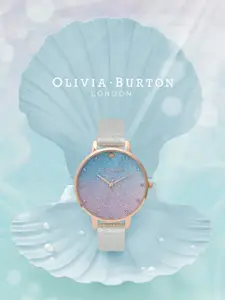 Olivia Burton Women Blue Embellished Analogue Watch