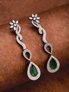 Voylla Black Contemporary Drop Earrings