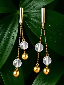 Rubans Voguish Gold-Toned Classic Drop Earrings