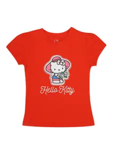 PROTEENS Girls Red Printed Applique T-shirt