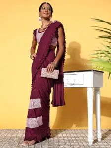 Kalista Solid Ready To Wear Saree