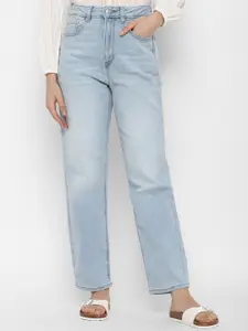 AMERICAN EAGLE OUTFITTERS Women Blue Low Distress Heavy Fade Jeans