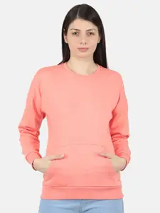 Monte Carlo Women Peach-Coloured Sweatshirt