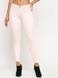LOVEGEN Women Peach-Coloured Skinny Fit Stretchable Jeans