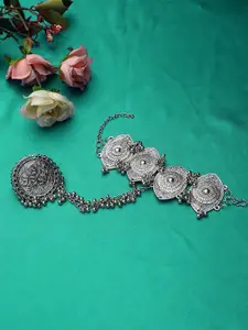 CARDINAL Women Silver-Toned Ring Bracelet
