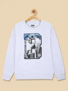Kids Ville Boys Grey Batman Printed Sweatshirt