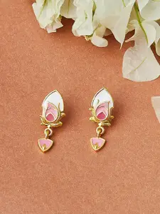 Voylla Gold-Toned Contemporary Studs Earrings