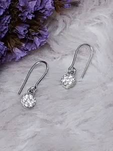 Voylla Silver-Toned Contemporary Studs Earrings