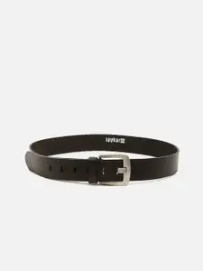 Spykar Men Leather Black Belt