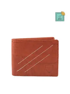 Keviv Men Brown Leather Two Fold Wallet