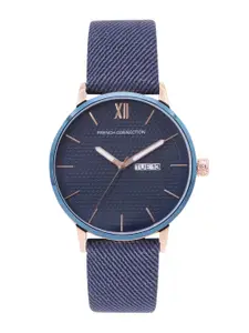 French Connection Men Leather Straps Analogue Watch