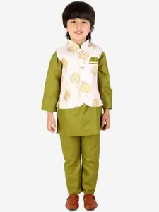 Superminis Boys Green Kurta with Pyjamas