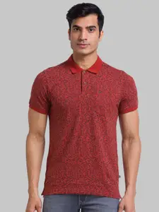 Parx Men Red Polo Collar Regular Fit T-shirt